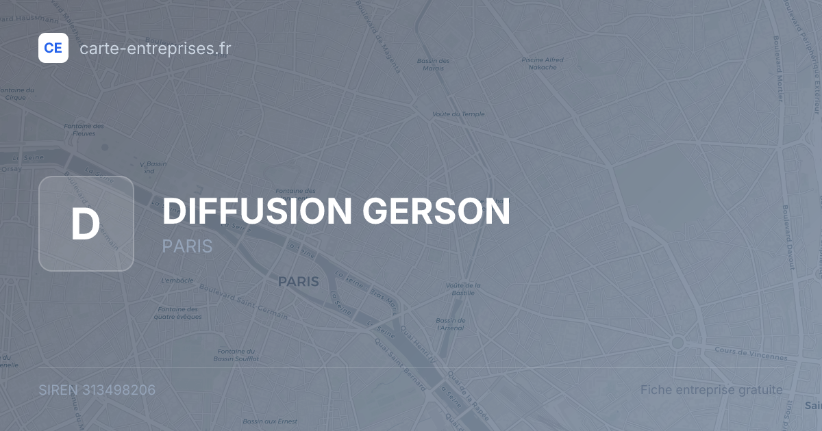 DIFFUSION GERSON — 313498206 — fiche entreprise