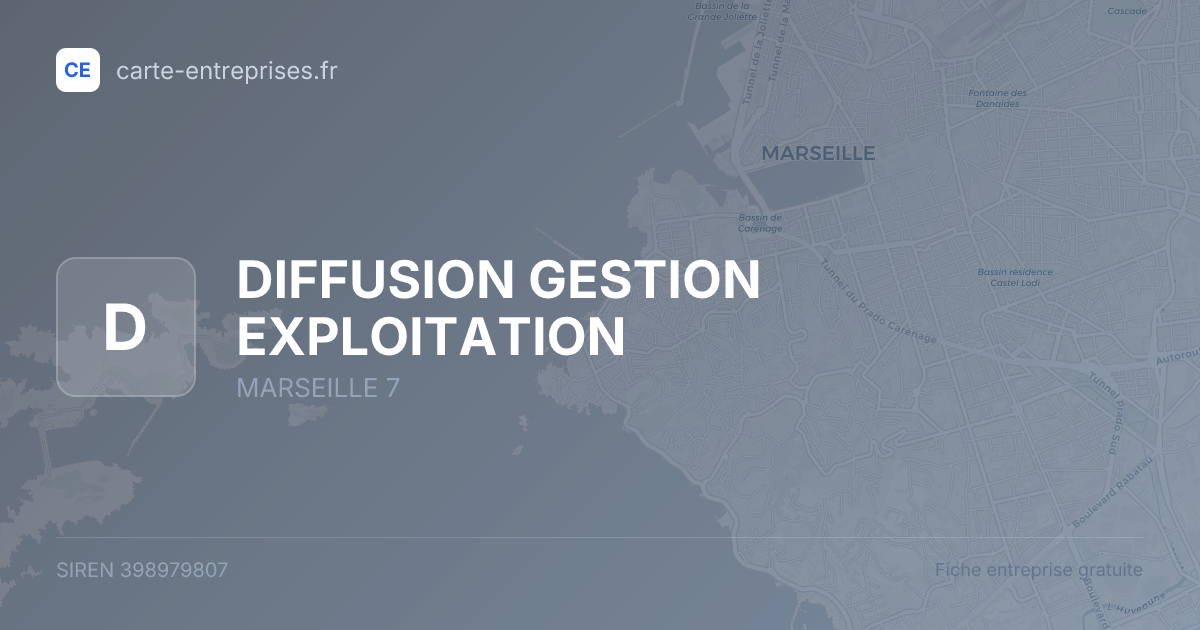DIFFUSION GESTION EXPLOITATION — 398979807 — fiche entreprise