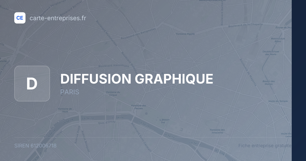 DIFFUSION GRAPHIQUE — 612006718 — fiche entreprise