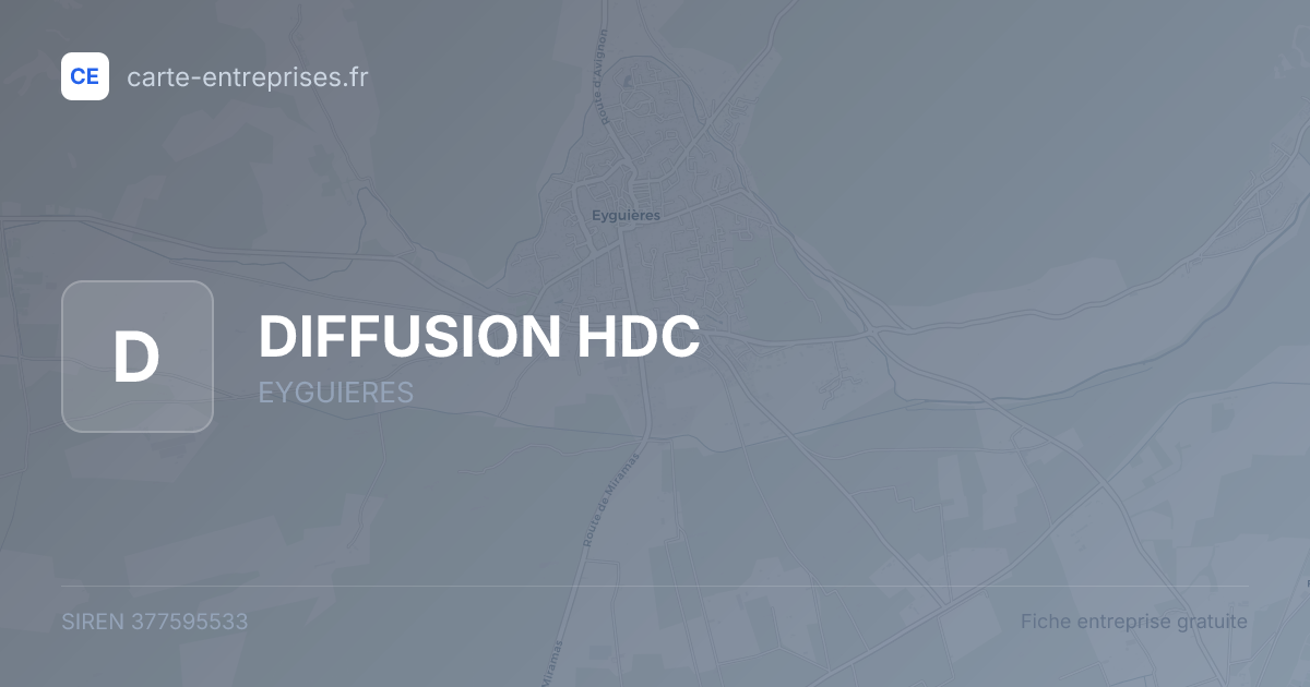 DIFFUSION HDC — 377595533 — fiche entreprise