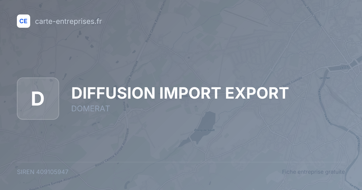 DIFFUSION IMPORT EXPORT — 409105947 — fiche entreprise