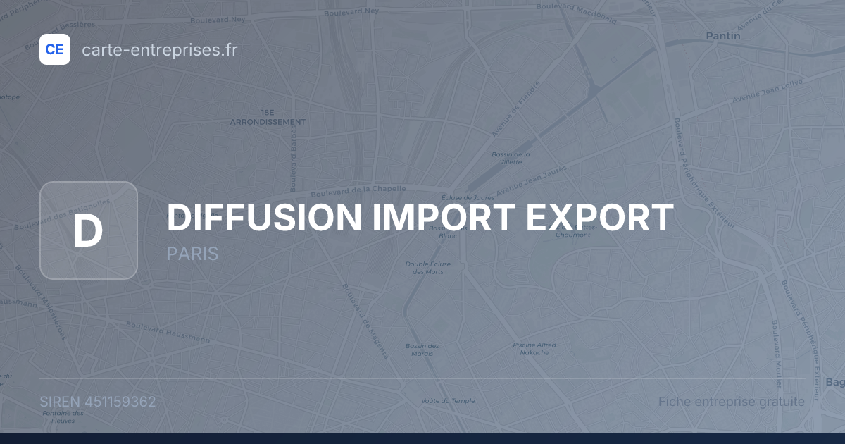 DIFFUSION IMPORT EXPORT — 451159362 — fiche entreprise