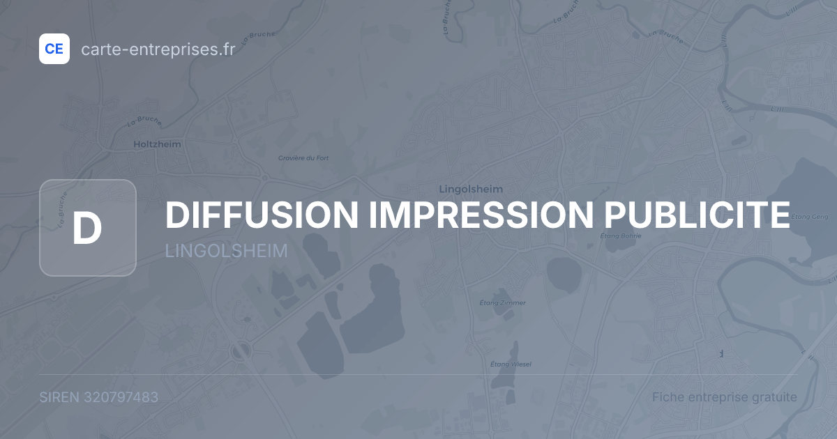 DIFFUSION IMPRESSION PUBLICITE — 320797483 — fiche entreprise