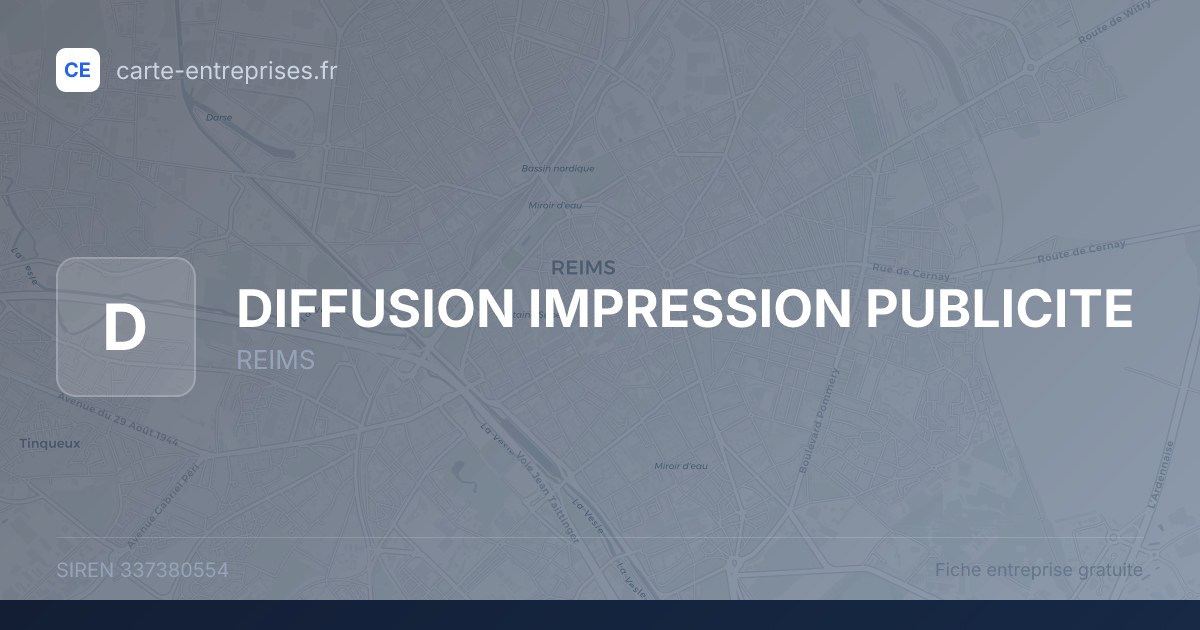 DIFFUSION IMPRESSION PUBLICITE — 337380554 — fiche entreprise