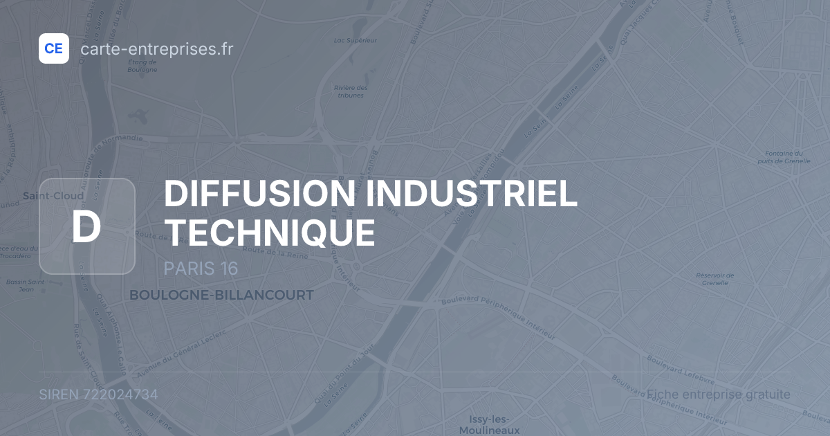 DIFFUSION INDUSTRIEL TECHNIQUE — 722024734 — fiche entreprise
