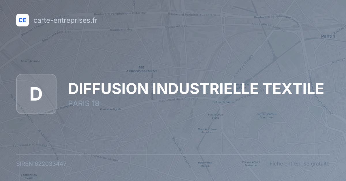 DIFFUSION INDUSTRIELLE TEXTILE — 622033447 — fiche entreprise