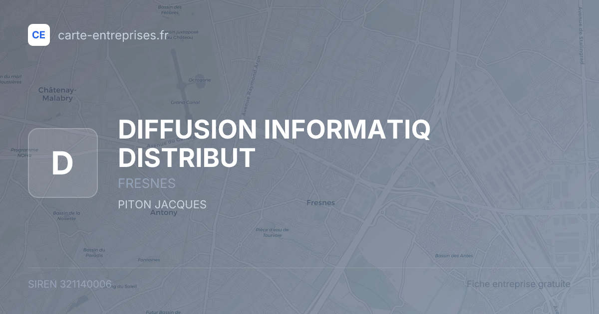 DIFFUSION INFORMATIQ DISTRIBUT — 321140006 — fiche entreprise