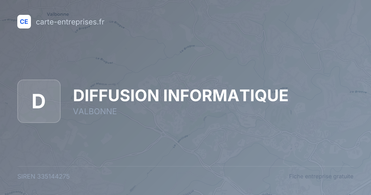 DIFFUSION INFORMATIQUE — 335144275 — fiche entreprise