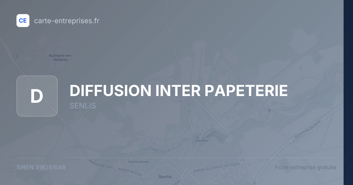 DIFFUSION INTER PAPETERIE — 318251048 — fiche entreprise