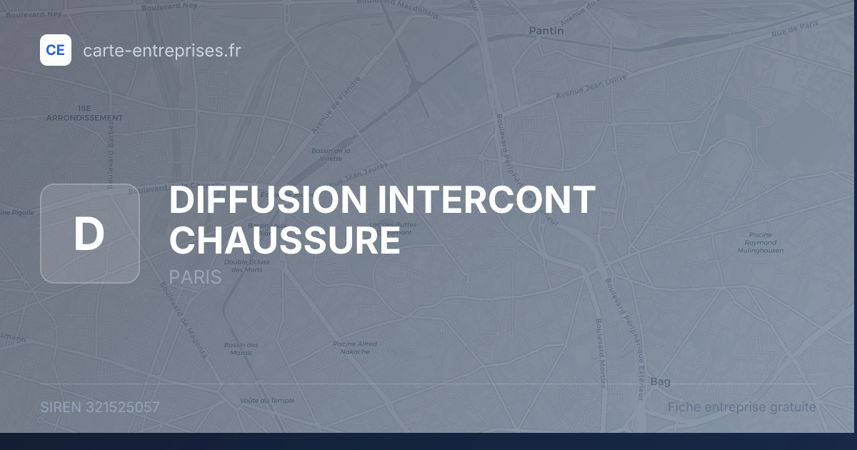 DIFFUSION INTERCONT CHAUSSURE — 321525057 — fiche entreprise