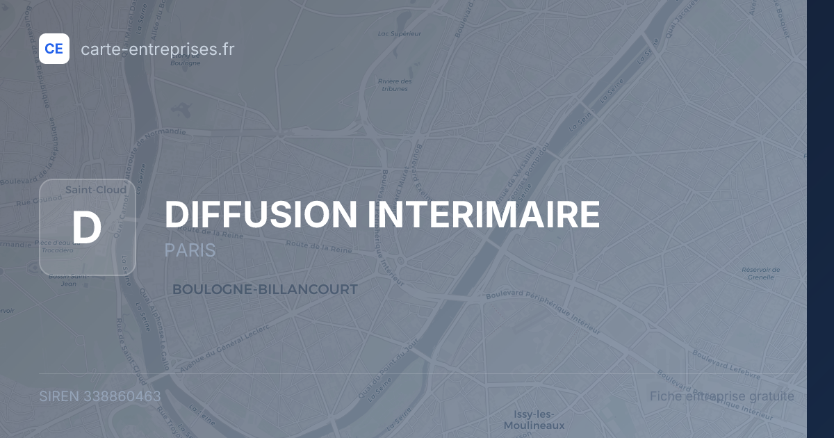 DIFFUSION INTERIMAIRE — 338860463 — fiche entreprise