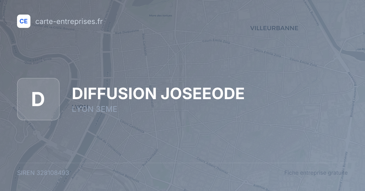 DIFFUSION JOSEEODE — 328108493 — fiche entreprise