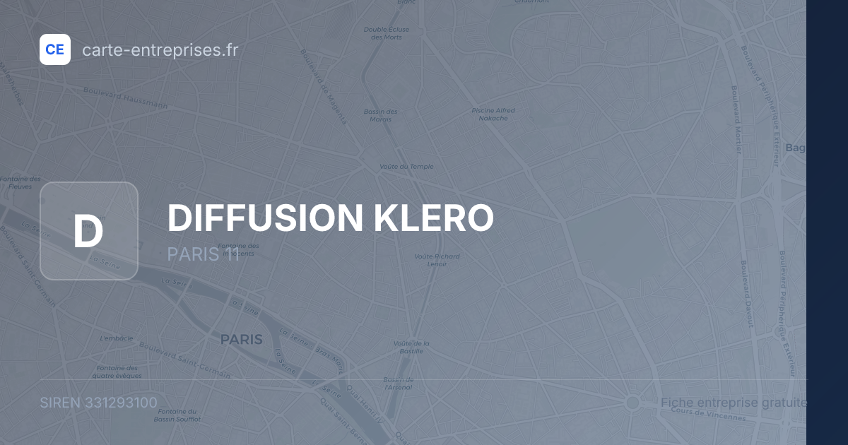 DIFFUSION KLERO — 331293100 — fiche entreprise
