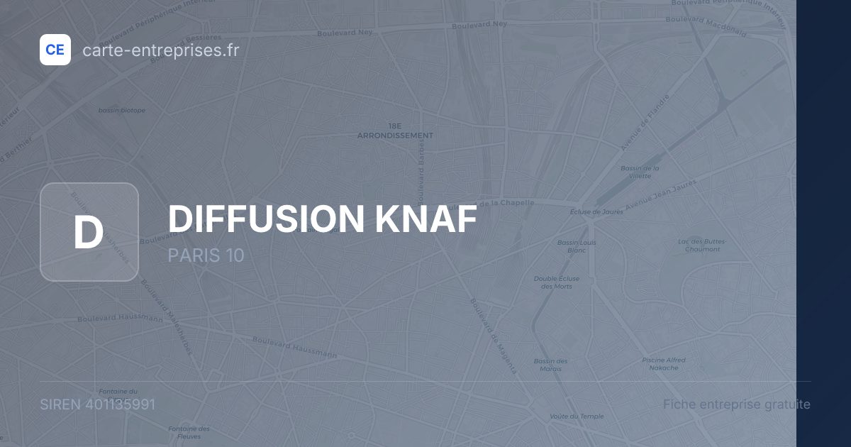 DIFFUSION KNAF — 401135991 — fiche entreprise