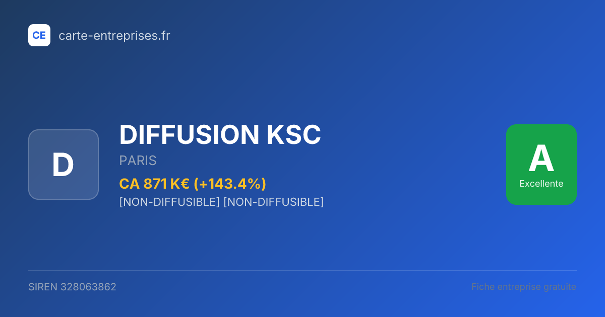 DIFFUSION KSC — 328063862 — fiche entreprise