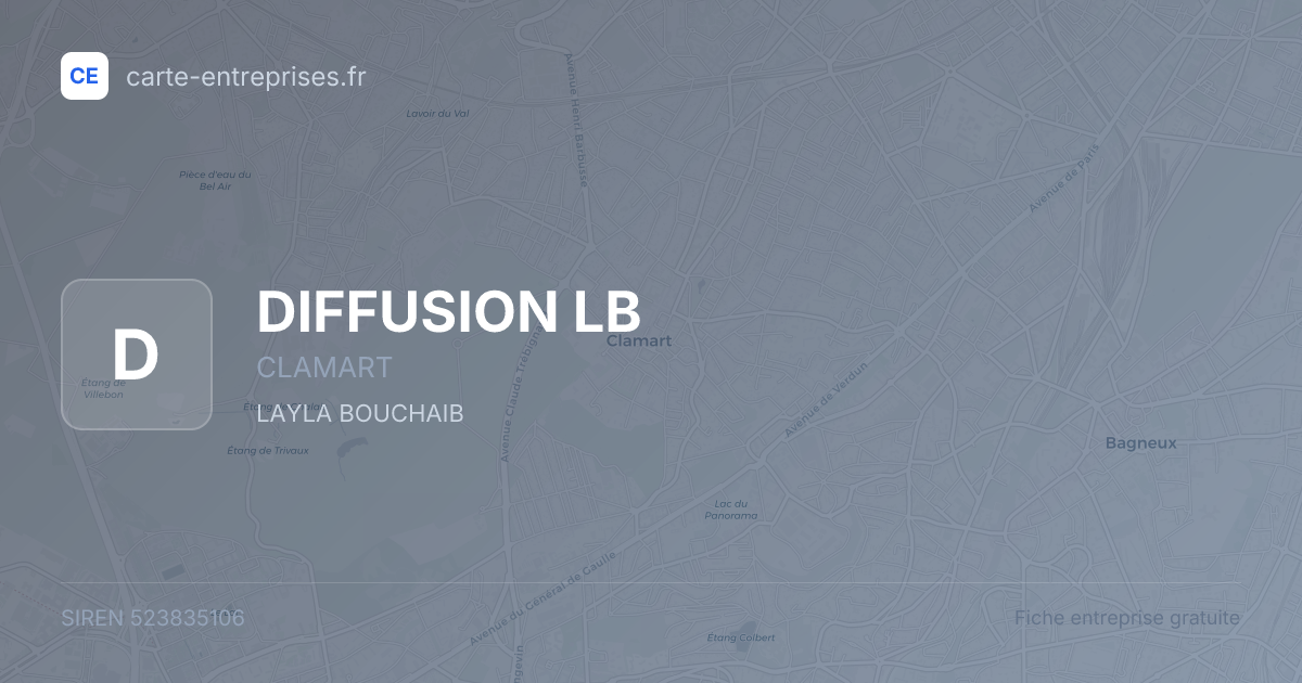 DIFFUSION LB — 523835106 — fiche entreprise