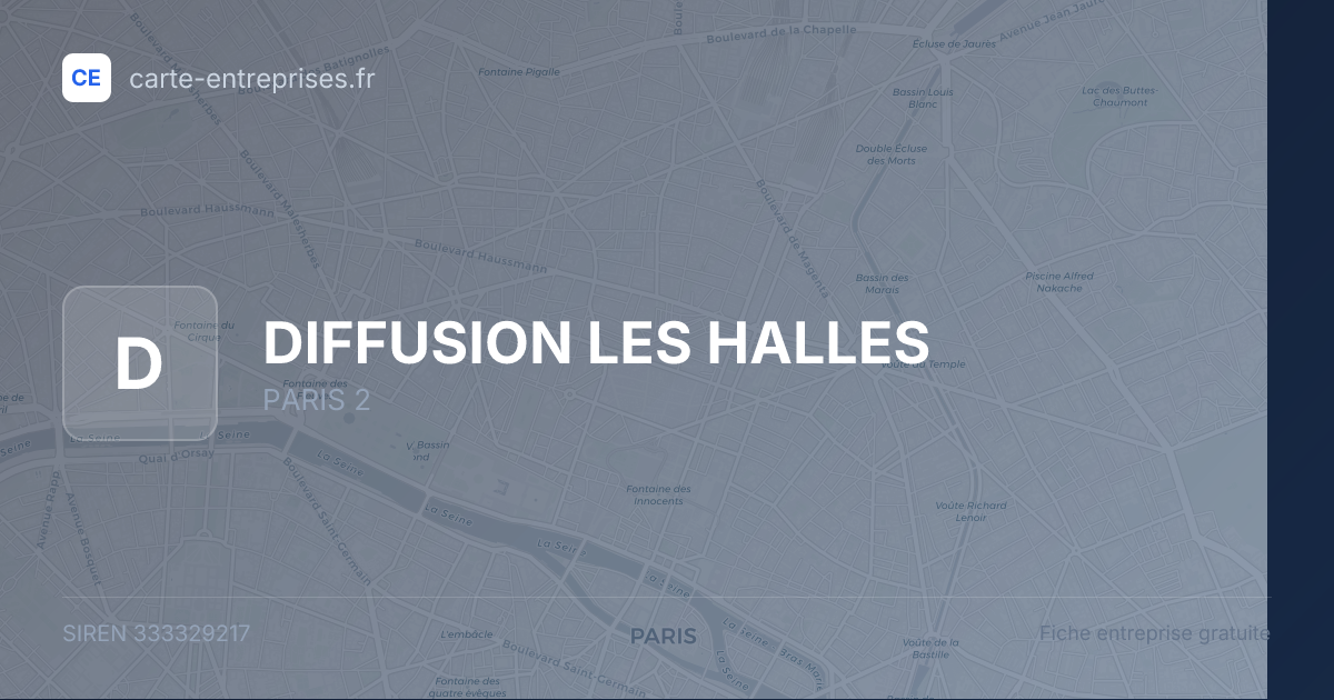 DIFFUSION LES HALLES — 333329217 — fiche entreprise