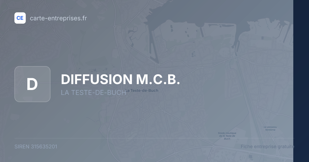 DIFFUSION M.C.B. — 315635201 — fiche entreprise
