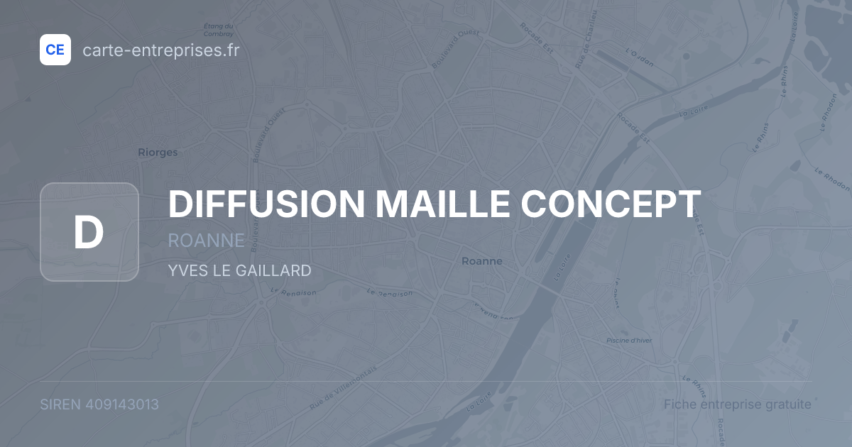 DIFFUSION MAILLE CONCEPT — 409143013 — fiche entreprise