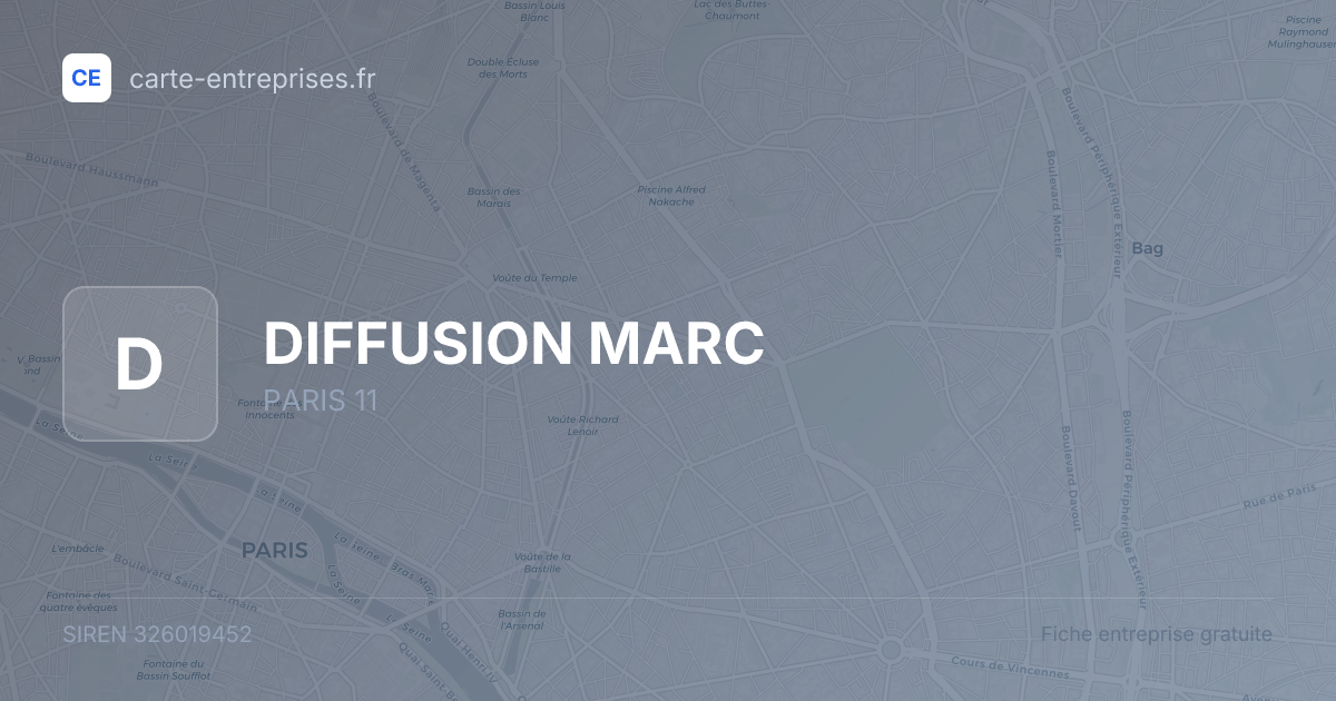 DIFFUSION MARC — 326019452 — fiche entreprise