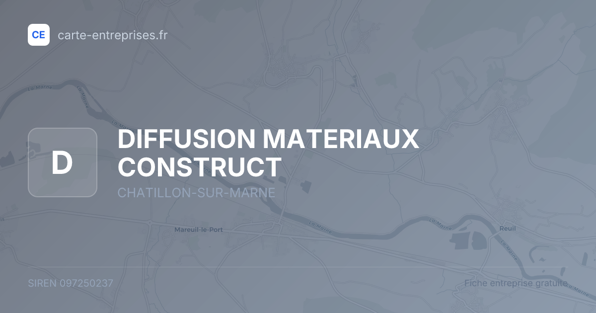 DIFFUSION MATERIAUX CONSTRUCT — 097250237 — fiche entreprise