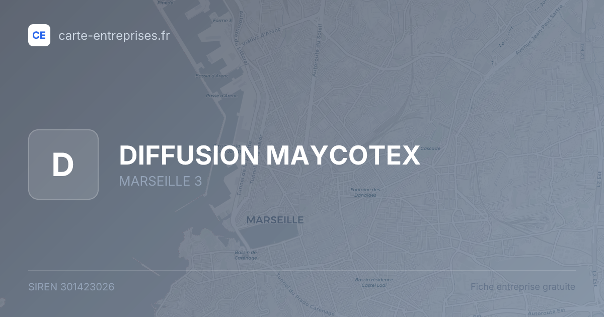 DIFFUSION MAYCOTEX — 301423026 — fiche entreprise