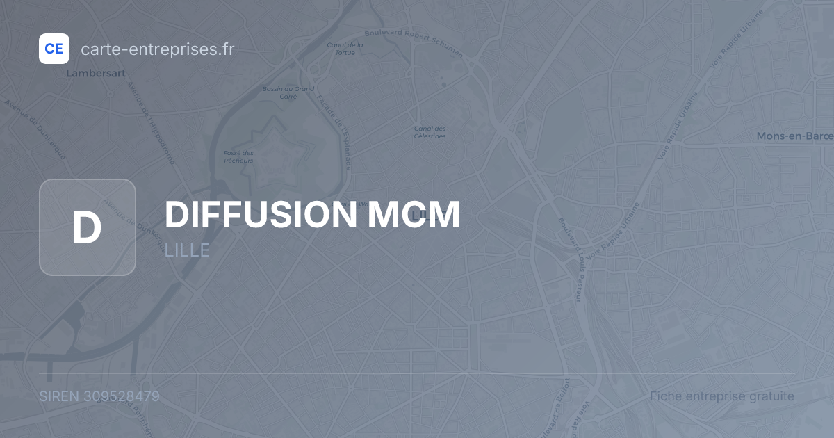 DIFFUSION MCM — 309528479 — fiche entreprise