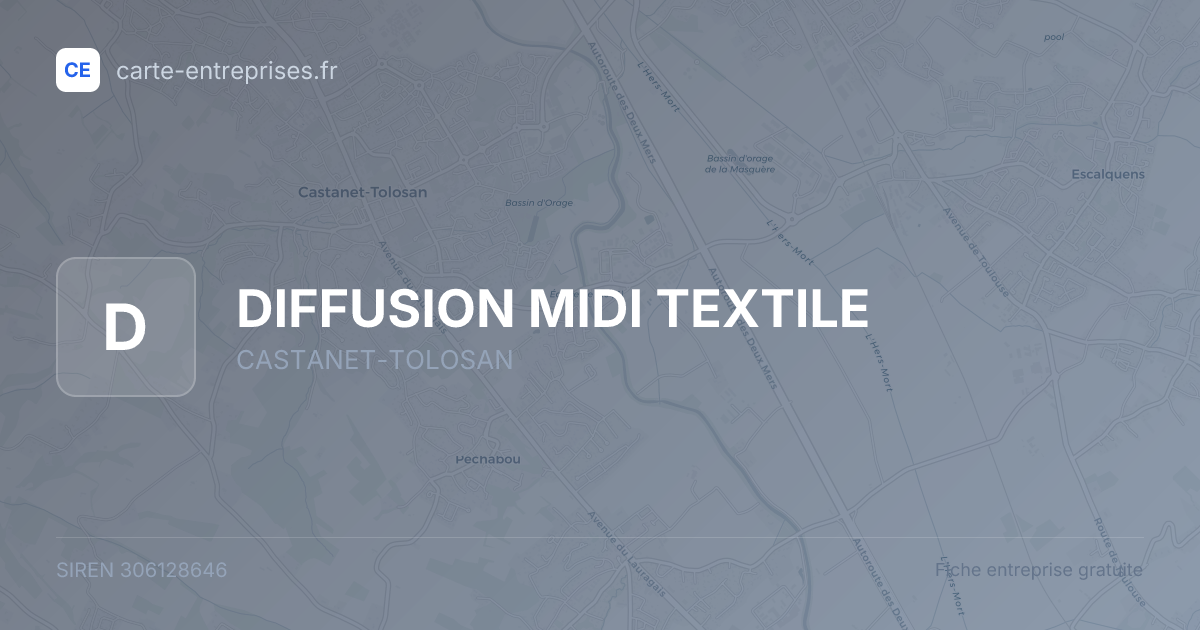 DIFFUSION MIDI TEXTILE — 306128646 — fiche entreprise