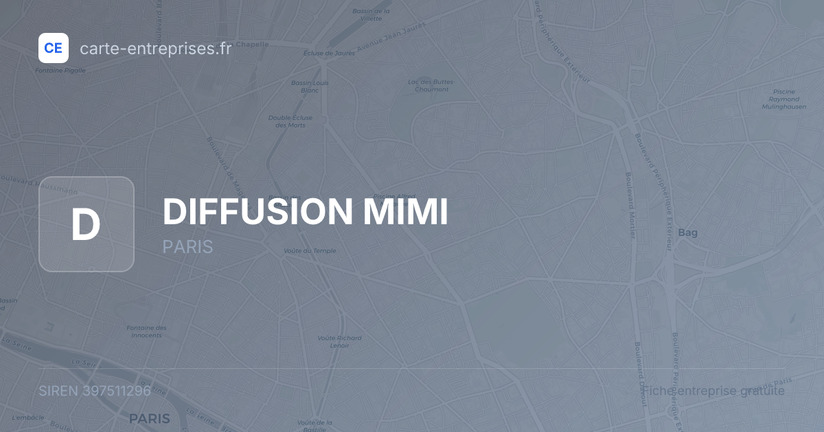 DIFFUSION MIMI — 397511296 — fiche entreprise