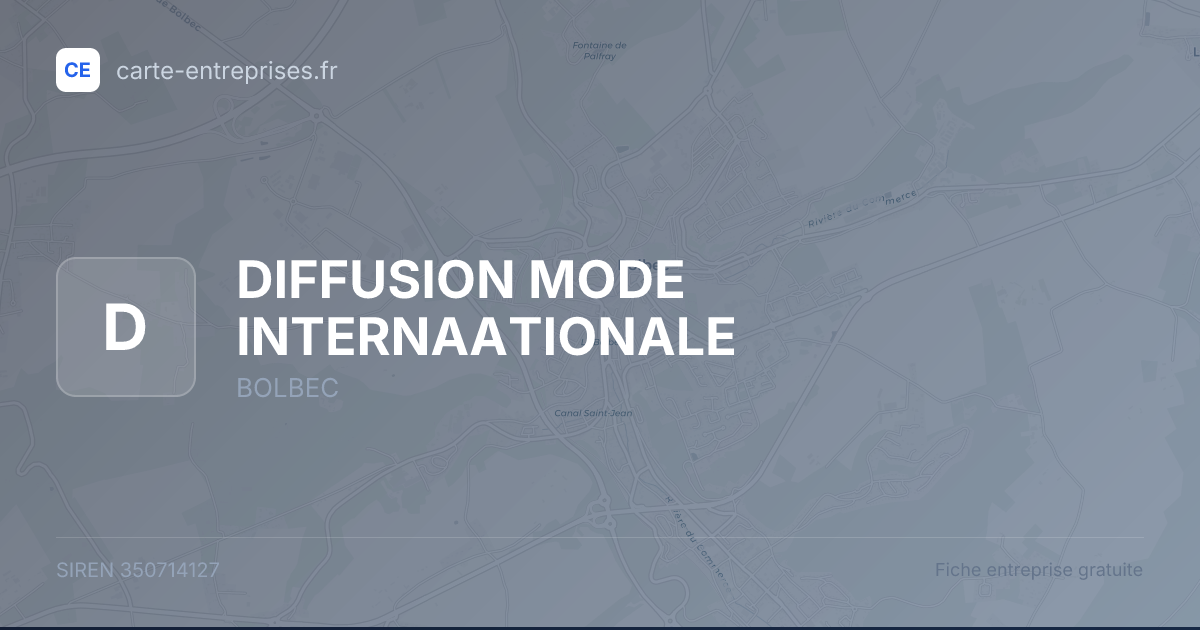 DIFFUSION MODE INTERNAATIONALE — 350714127 — fiche entreprise