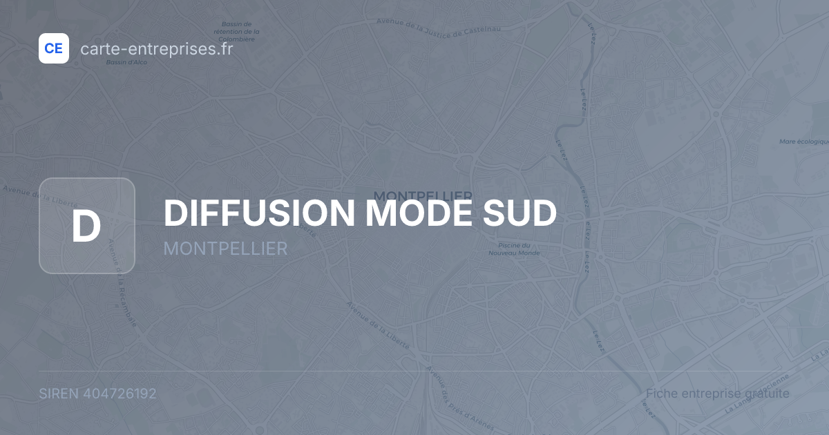 DIFFUSION MODE SUD — 404726192 — fiche entreprise