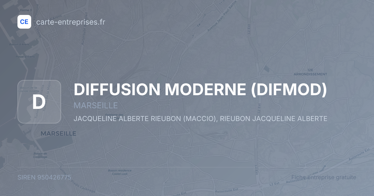 DIFFUSION MODERNE (DIFMOD) — 950426775 — fiche entreprise
