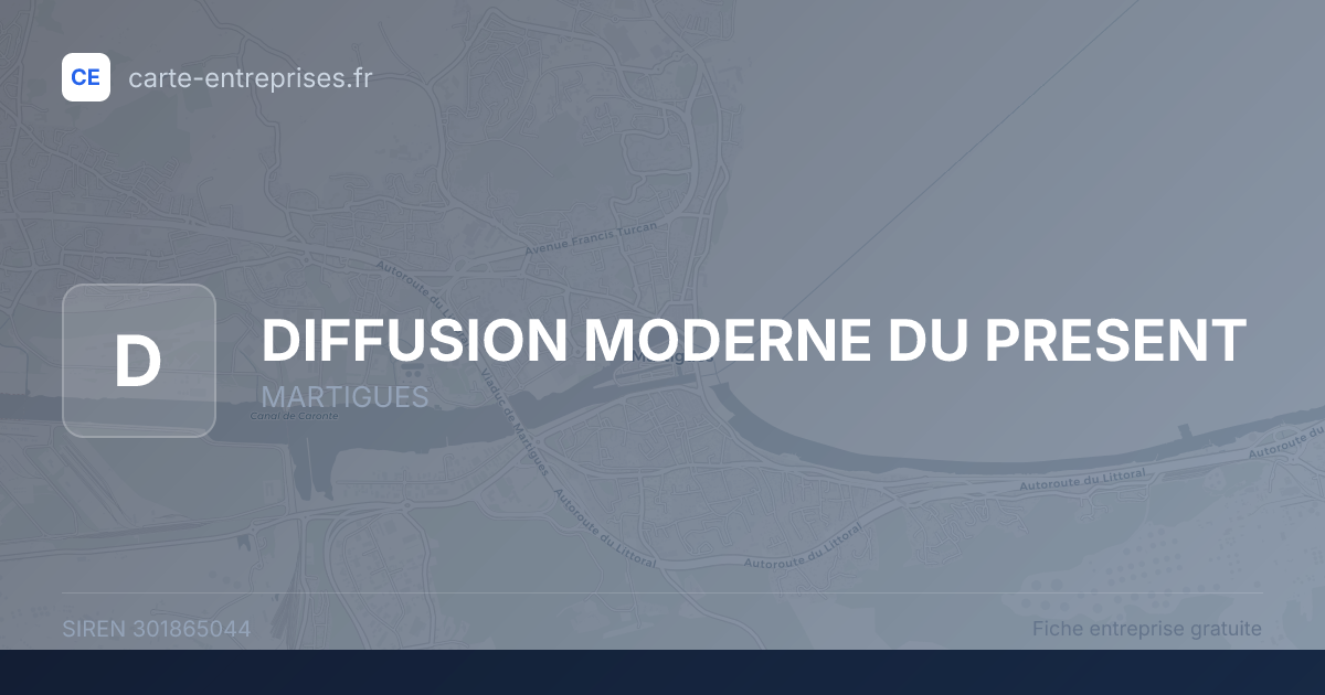DIFFUSION MODERNE DU PRESENT — 301865044 — fiche entreprise