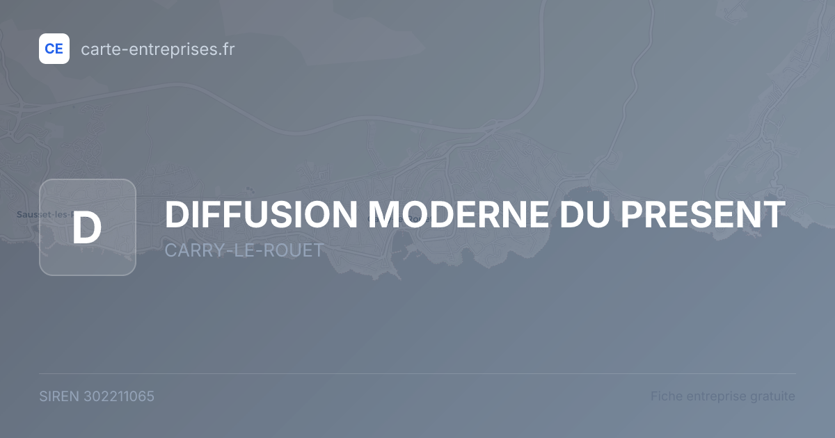 DIFFUSION MODERNE DU PRESENT — 302211065 — fiche entreprise