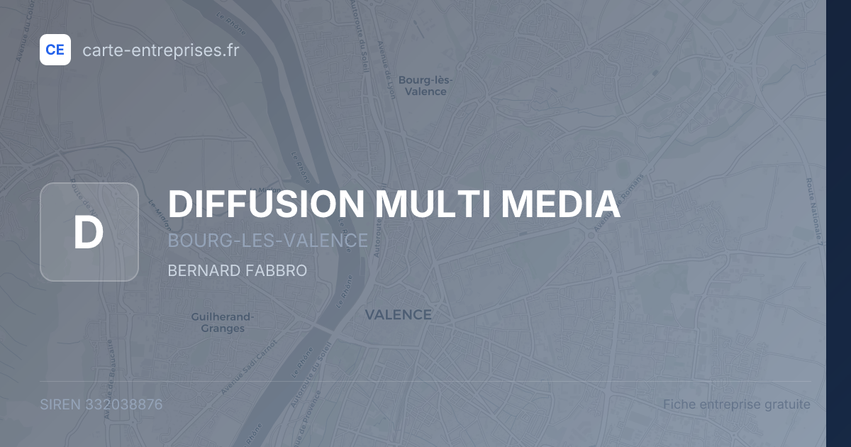 DIFFUSION MULTI MEDIA — 332038876 — fiche entreprise