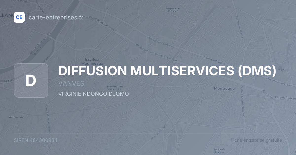 DIFFUSION MULTISERVICES (DMS) — 484300934 — fiche entreprise