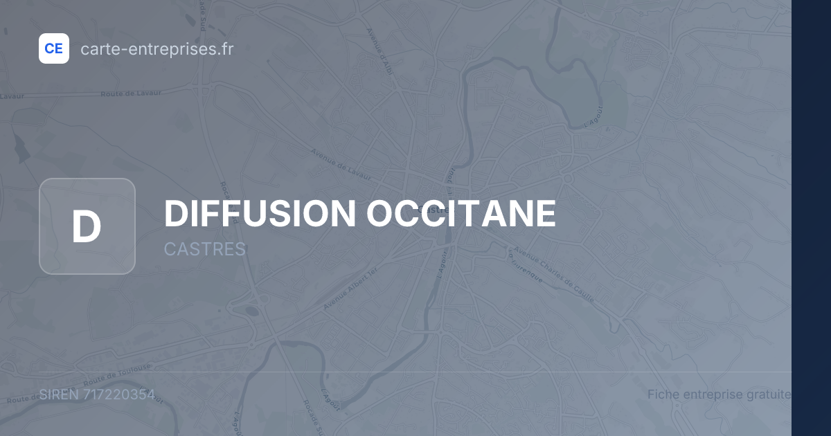 DIFFUSION OCCITANE — 717220354 — fiche entreprise