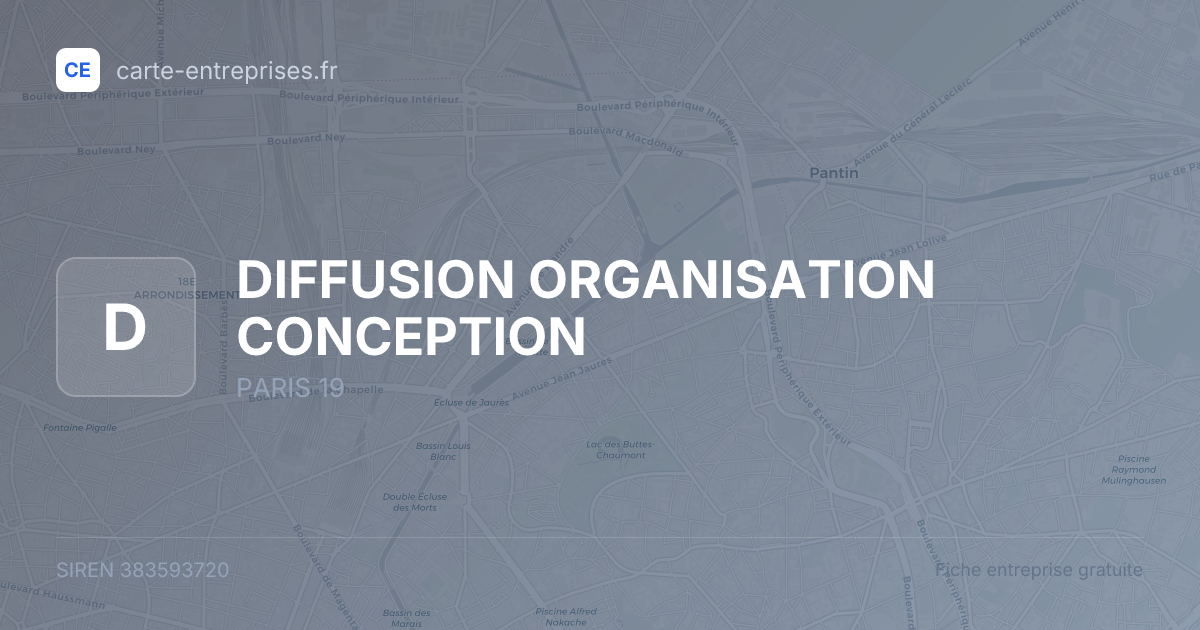 DIFFUSION ORGANISATION CONCEPTION — 383593720 — fiche entreprise
