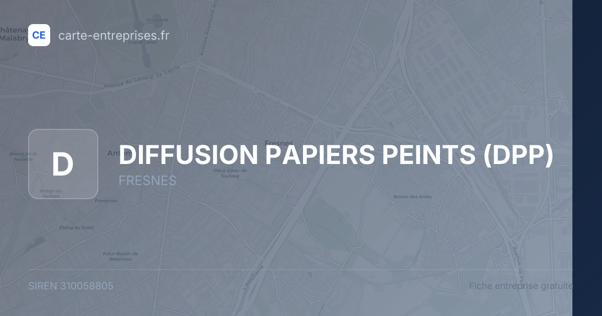 DIFFUSION PAPIERS PEINTS (DPP) — 310058805 — fiche entreprise