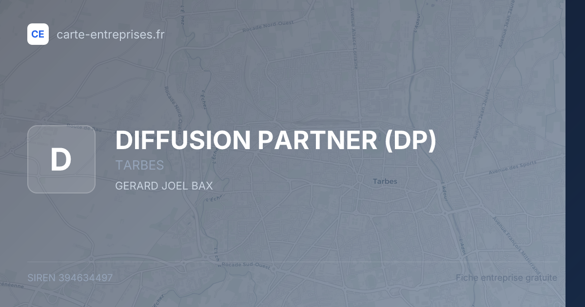 DIFFUSION PARTNER (DP) — 394634497 — fiche entreprise