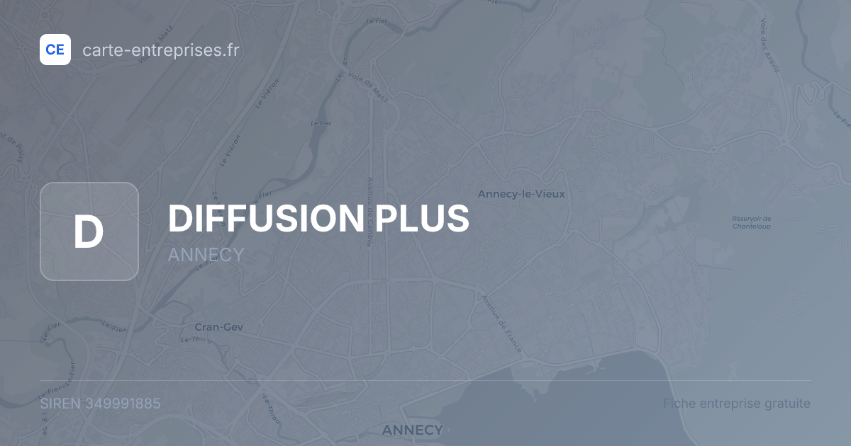 DIFFUSION PLUS — 349991885 — fiche entreprise