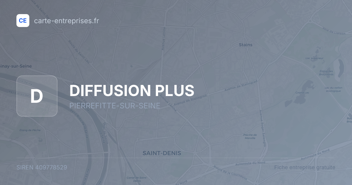 DIFFUSION PLUS — 409778529 — fiche entreprise