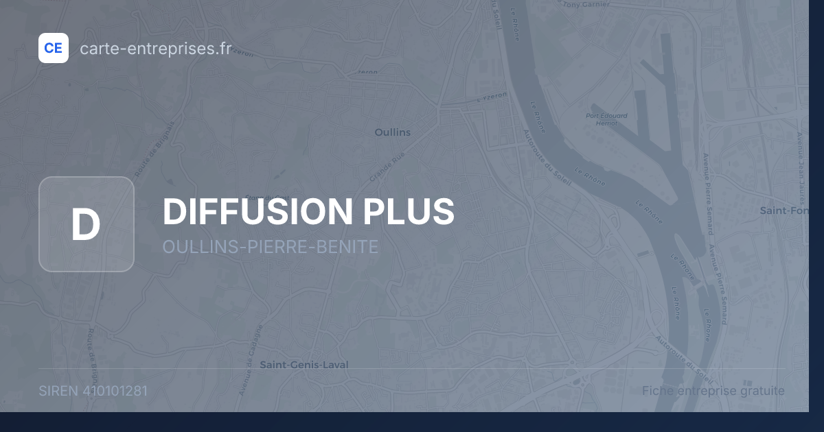 DIFFUSION PLUS — 410101281 — fiche entreprise