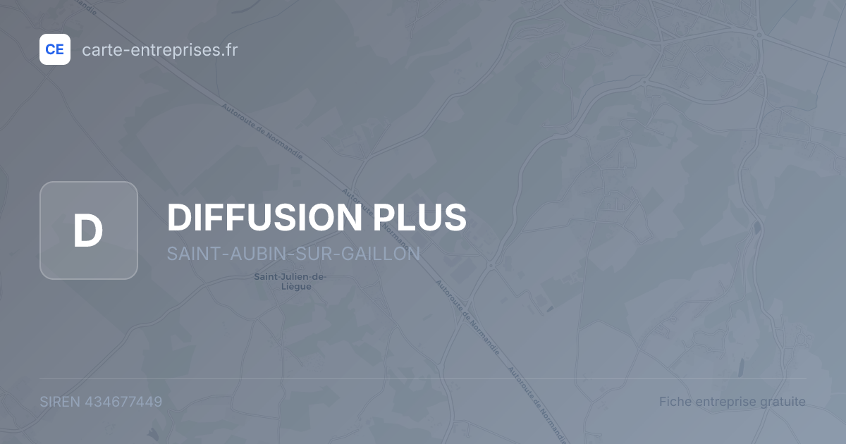 DIFFUSION PLUS — 434677449 — fiche entreprise