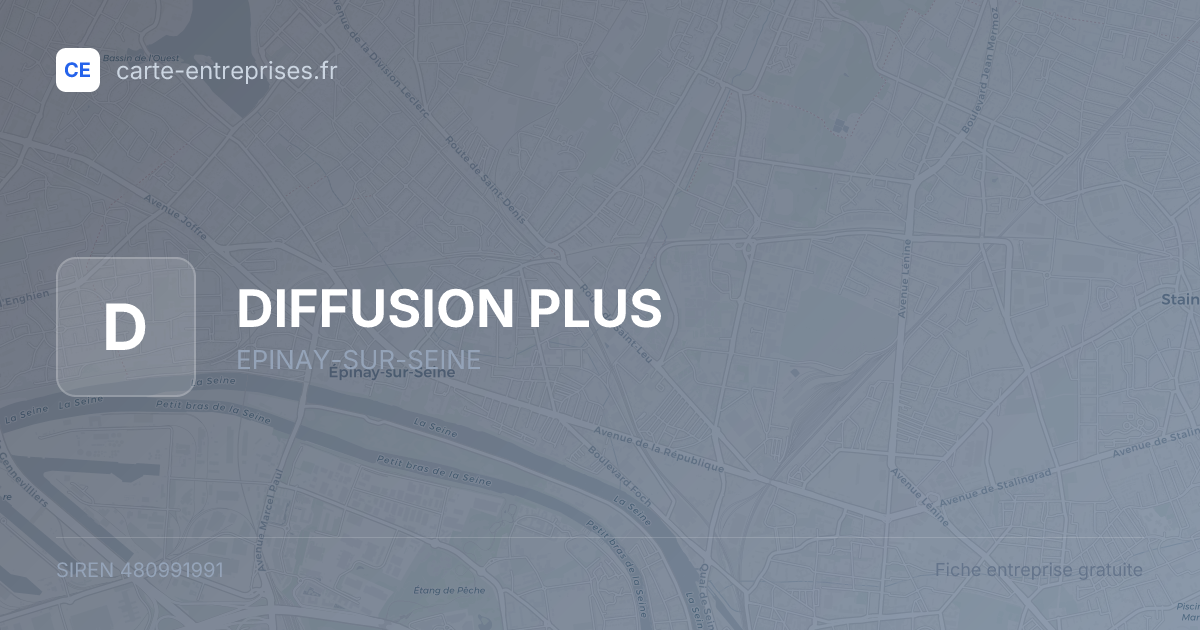 DIFFUSION PLUS — 480991991 — fiche entreprise