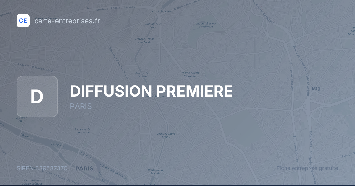 DIFFUSION PREMIERE — 339587370 — fiche entreprise