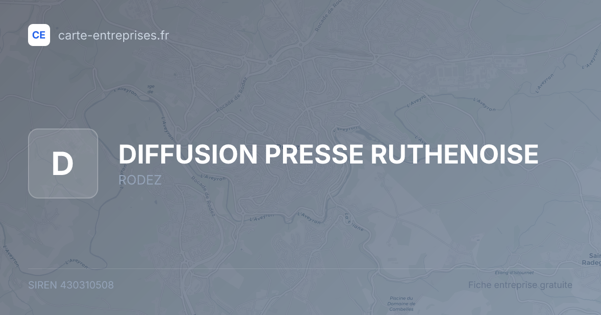 DIFFUSION PRESSE RUTHENOISE — 430310508 — fiche entreprise