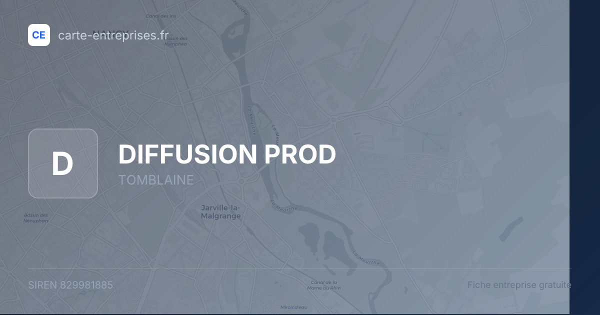 DIFFUSION PROD — 829981885 — fiche entreprise