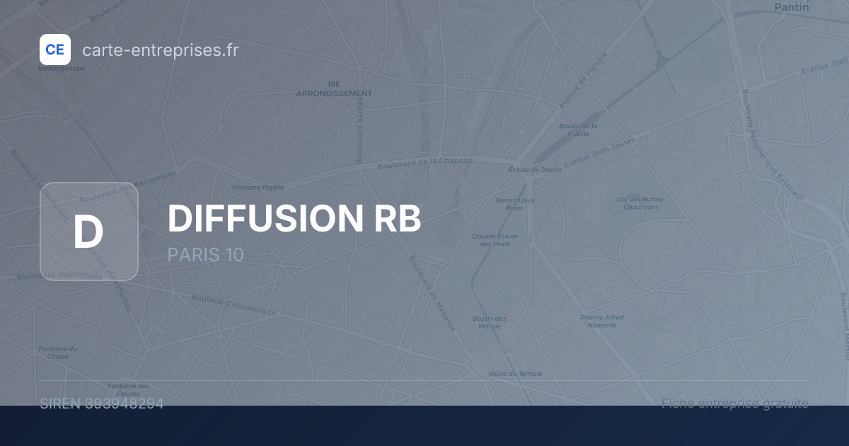 DIFFUSION RB — 393948294 — fiche entreprise