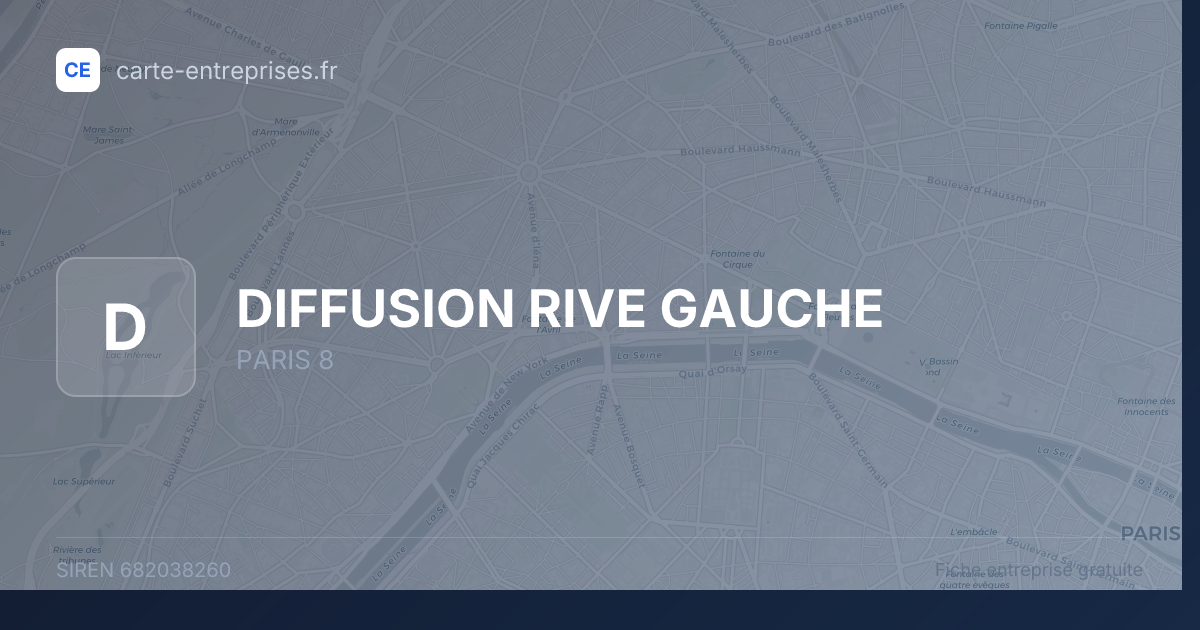 DIFFUSION RIVE GAUCHE — 682038260 — fiche entreprise